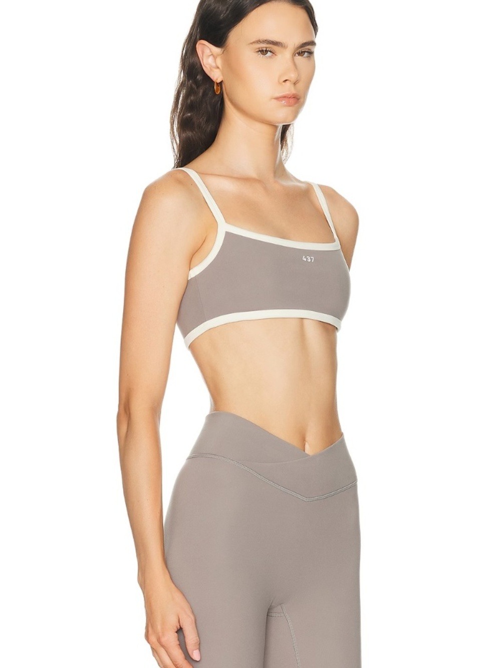 437  Micro Bra in Grey with white pipping XS - Picture 2 of 7